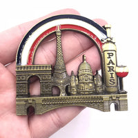 Metallic Fridge Magnets of European Countries Resorts Bottle Opener Famous Landmarks Magnetic Stickers for Message Board Decor
