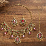 Water Drop Pendant Hollowed-out Tassel Jewelry Set Hollowed Out Ethnic Style Women Jewelry Set Vintage Exaggeration