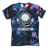 Kazakhstan Flag Graphic T Shirts Men Military 3D Printed T-shirt Classic O-Neck Oversized Women T Shirt Streetwear Mens Clothing