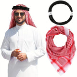 Muslim Hats Turban Arab Keffiyeh Head Scarf Muslim Scarf Caps For Men Muslim Prayer Cap Hijab Islamic Hat Headwear Head Wrap