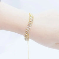 2pcs Shining Cubic Zirconia Chain Anklet for Women Fashion Silver Color Ankle Bracelet Barefoot Sandals Foot Jewelry