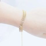 2pcs Shining Cubic Zirconia Chain Anklet for Women Fashion Silver Color Ankle Bracelet Barefoot Sandals Foot Jewelry
