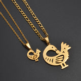 Anniyo African Ancient Symbols Gye African Ancient Pendant Necklaces for Women Men Stainless Steel Jewelry #517962