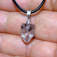 Natural Crystal Herkimer Diamond Pendant Hang Stone Gemstones Mineral Energy Reiki Home Decorations Gift Ore Crystals