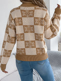 VigoCasey 2025 Winter Casual Christmas Knitted Sweater Women O Neck Print Loose Pullover Autumn Lady Lantern Long Sleeve Jumper