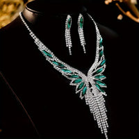 Luxurious Tassel Jewelry Set for Women Necklace Earrings Elegant Style Perfect for Weddings Parties and Special Occasions
