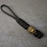 Vintage Hand-knitted Lanyard Keychain Biker helmet Pendant Paracord Rope weave Accessories Bag Hanging Handmade Car Keyring