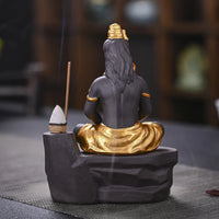 1pc Aromatherapy Stove Home Decoration Purple Sand Crafts Ornament Creative Shiva Buddha Statue Backflow
