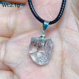 Natural Crystal Herkimer Diamond Pendant Hang Stone Gemstones Mineral Energy Reiki Home Decorations Gift Ore Crystals