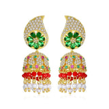 Gypsy Jewelry Retro Ethnic Indian Jhumka Crystal Small Bells Beads Drop Tassel Earrings Women Bohemian Statement Jhumki Tribal