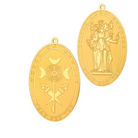 1pc Triple Moon Goddess Charms Stainless Steel Amulet Pendants Pray For You DIY Your Own Jewerly Wholesale Available