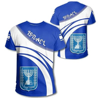 Israel Flag Men's T-shirt 3D Print Israelis National Emblem T Shirt For Men Short-sleeved Oversized Sports Male Clothing Tops