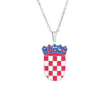 New stainless steel Croatian insignia pendant necklace for men and women couples geometric titanium steel pendant necklace acces