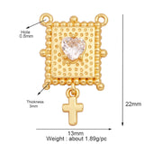 Peace Sign Feather Talisman Amulet Witch Religious Charm Pendant,MAMA Love Heart Wiccan Zircon Necklace Jewelry Findings L61