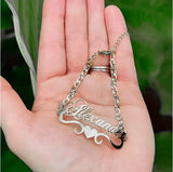 Custom Name Anklet Elegant 18K Gold Plated Stainless Steel Cuban Chain with Heart & Butterfly Charms Ankle Jewelry Waterproof