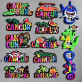 PVC Fridge Magnets Tourist Fridge Magnets for Cancun Mexico Honduras Fridge Decorations Stickers Home Decor