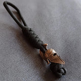 Vintage Hand-knitted Lanyard Keychain Biker helmet Pendant Paracord Rope weave Accessories Bag Hanging Handmade Car Keyring