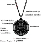 Lucky Gain Money Pantacle of Jupiter Have Great Wealth PARASIEL TZEDEKIAH DEVECHIAH Amulet Magic Stainless Steel Charm Necklace