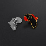 Anniyo 2.9CM African American Map Flag Brooch Stainless Steel Brooches Jewelry For Women Men #543662