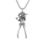 Retro Gothic Mysterious Demon Angel Wings Pendant Necklace Men's Punk Hip Hop Trendy Cool Jewelry Boy Gift