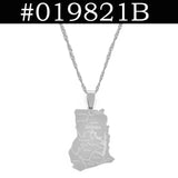 Anniyo Ghana Map Pendant Necklaces Country Maps Charm Ghanaian Jewelry @019821