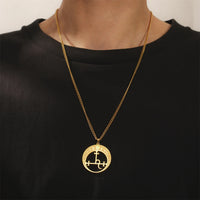 EUEAVAN Lilith Demon Seal Necklace Stainless Steel Vintage Satan Solomon Symbol Pendant Choker Amulet Jewelry Gift Wholesale