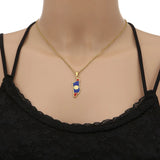 2024 new fashion stainless steel Belize map pendant necklace temperament everything collarbone chain birthday anniversary gift