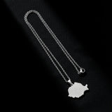 2024 new fashion stainless steel Romania map with city pendant necklace temperament everything collarbone chain birthday anniver