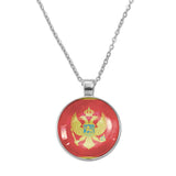 Anniyo Montenegro Flag Pendant Necklaces for Women Men Montenegrin Jewelry #D0056