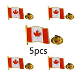 Enamel Canada Flag Lapel Pin - Maple Leaf Patriotic Badge for Suit Blazer - Waving Canadian Flag Pins Bulk Souvenir