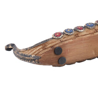 Dragon Boat Incense Stick Holder Burner Hand Carved Censer Ornaments Retro Incense Burners Traditional Design Home Decoration