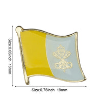 Vatican Banner Lapel Pin Badges For Clothes In Patches Rozety Papierowe Icon Backpack KS-0058