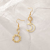 Stainless Steel Earrings Bohemian Sun Moon Totem Pendant New Senior Statement Temperament Dangle Earrings For Women Jewelry Gift