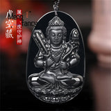 High-Grade Natural A Goods Jade Jade Mocui Zodiac Patron Saint Ink Jade Pendant Ice Kind Jade Pendant Luxury Necklace