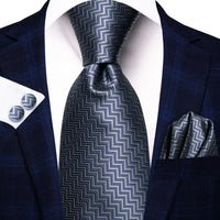 Gift Tie for Men 2023 New Sage Green Plaid Fashion Brand Wedding Party Necktie Handky Cufflinks Wholesale Hi-Tie Designer