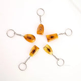 Insect Specimen Amber Keychain Resin Scorpion Crab Car Key Bag Keychain Hanging Ornament Natural Insect Pendants Gift 2025