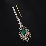 New full of diamonds Indian traditional headgear European and American exotic performances Rhinestone eyebrow pendant hair chain