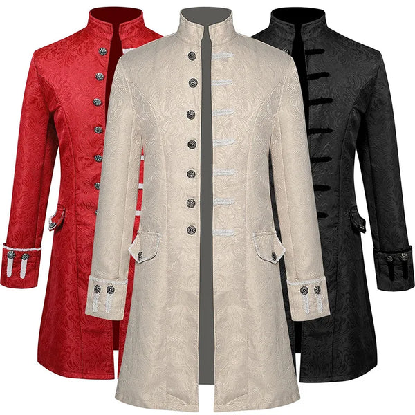 2025 New Spanish Medieval Costumes, Solid Color Performance Dress, Europe and USA Prom Play Halloween Costumes Jacquard Jacket