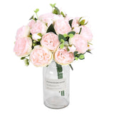 Silk Artificial Flower Rose Peony Bouque Home Decoration Bridal Holding Flower Wedding Decor Bouquet DIY Fake Flower Arrangement