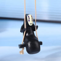 No Face Man Anime Figure Car Ornaments Male Car Pendant Car Rearview Mirror Pendant Birthday Gift Auto Decoraction Gifts