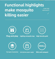 Household usb purple light mosquito killer lamp electric mosquito swatter trap and kill mosquitoes outdoor picnic portable car
