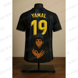 Yamal #19 Cartoon Portrait Football Tee – Anime Style Special Design Soccer Shirt, Breathable Oversized Fanwear