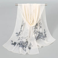 Indian Style New Chiffon Scarves Women Breathable Thin Simulation Silk Scarf Ladies Shawl And Wraps Women Printing Hijab Stole