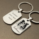 Personalized Keychain Best Dad Ever Gifts Custom Photo Name Keychain Father Boyfriend Husband Gifts Drive Safe I Need You Here