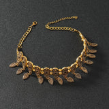 New Fashion Ethnic Style Retro Antique Alloy Carved Rhinestone Women's Neck Chain Choker Necklace Indian Jewelry