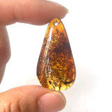 Yoowei Natural Piebald Amber 100% Genuine Unique Pendant Necklace Diy New Oval Water Drop Fashion Jewelry Original Reiki Stone