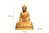 Natural Cypress Lndia Shak yamuni Buddha Characters Figurines Hand Carved Solid Wood Home Room Office Feng ShuiDecoration Statue