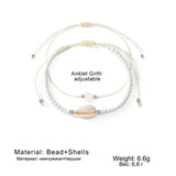 Bohemia Natural Shell Anklets for Women Foot Jewelry Summer Beach Barefoot Bracelet Ankle on Leg Chian Ankle Strap Accessories