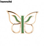 Hanreshe Classic Butterfly Psi Psychology Brooch Pins Medical Enamel Lapel Badge Jewelry Gift for Psychiatrist Doctor Nurse