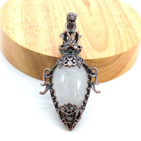 Water Drop Crystal Pendulum for Dowsing Spiritual Divination Natural Amethyst Rose Quartz Onyx Antique Pendulums Pendant Pendulo